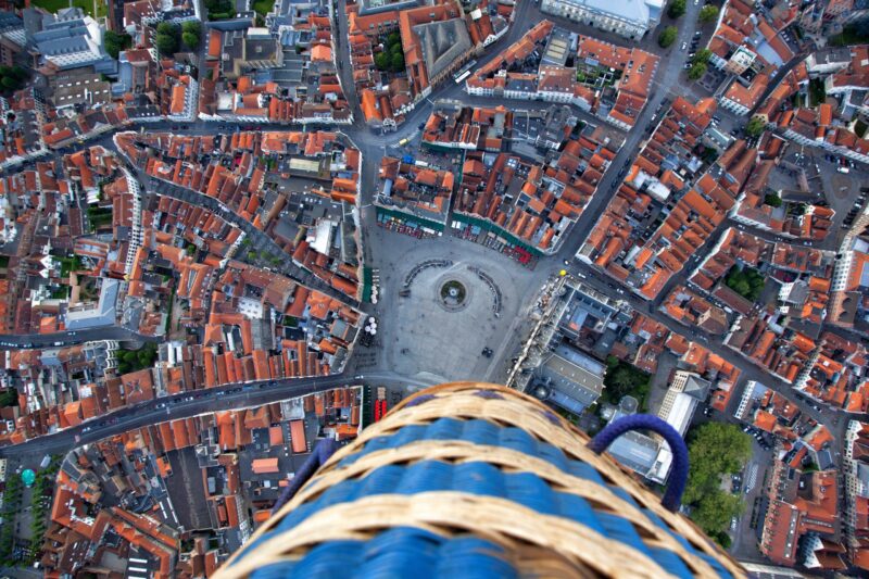 Balloon ride over Bruges